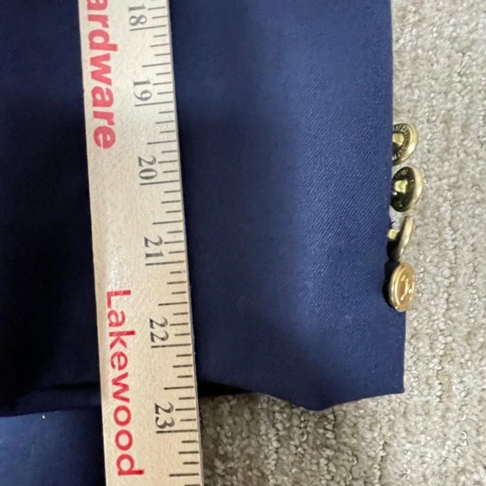 Lauren Ralph‎ Lauren Blazer Mens 42S Navy Blue Excellent Gold Crest Buttons Wool